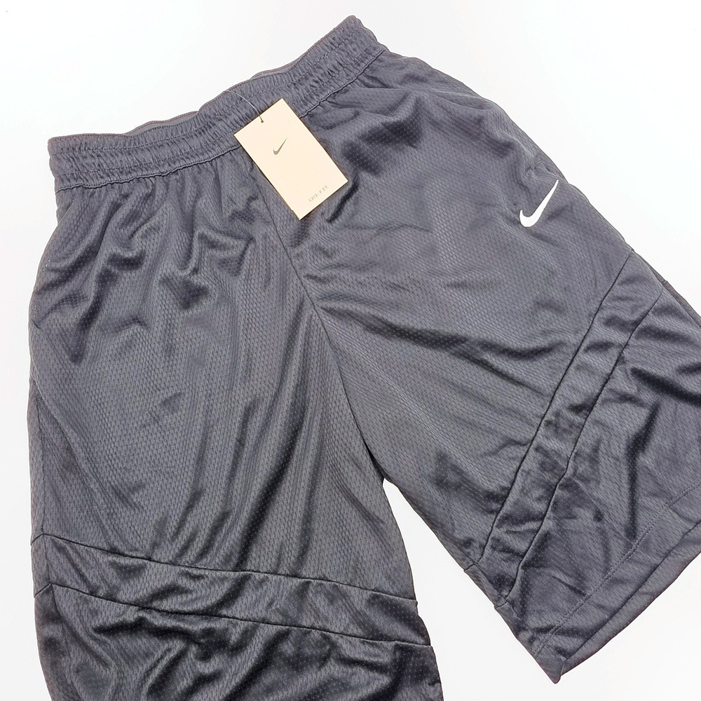 Nike Mens Small Dri-FIT Icon Basketball Shorts 10" Inseam Black Mesh DQ5822-016